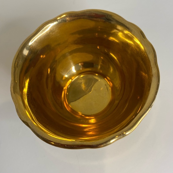 Vtg Crown Devon Porcelain Set of Mini Gold Cream, Sugar and Matching Tray China - Picture 9 of 14